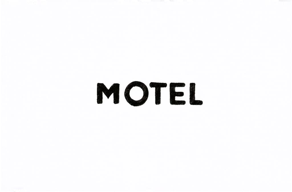  contour, very simple image in one unbroken black ink line, single line of motel logo, engraving illustration, icon isolated on white background ar 3:2 using a single continuous black line ink brushon white background, drawing should be created without lifting the pen, recognizable features of motel logo, engraving illustration, icon isolated on white background ar 3:2 in one unbroken line