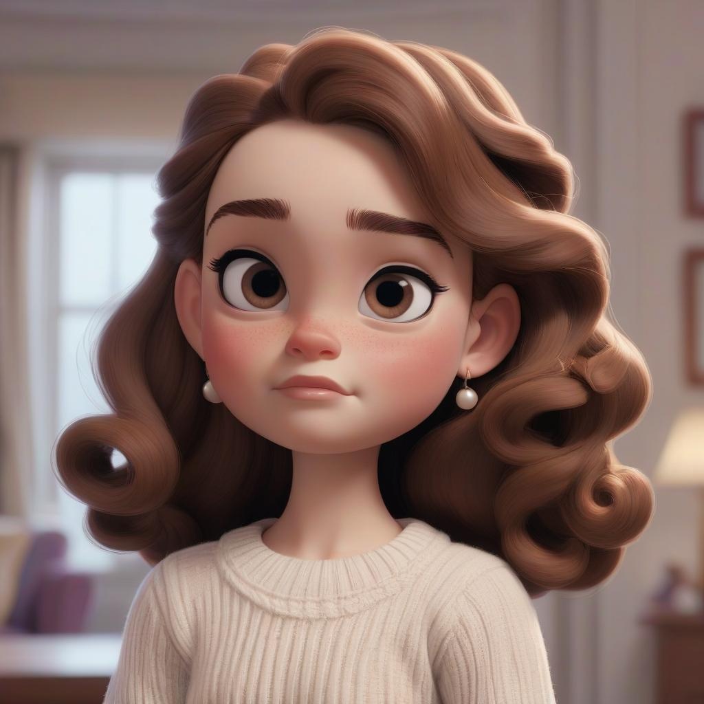  mabel is a , exactly 1 mm taller than her twin brother. she has round, plump rosy cheeks, long brown hair reaching her and curling at the ends; presumably mabel has brown eyes and wears ces. mabel's clothes: sweater, rim, , white socks, black ballet, and sometimes she wears earrings. small s. .