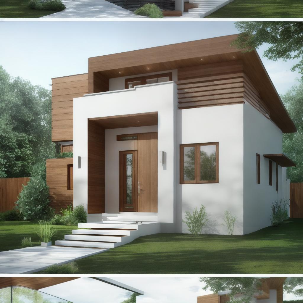  modern small house ((floor plan))