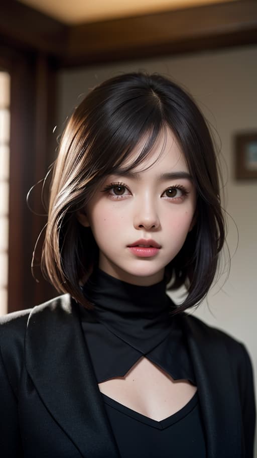  Best quality, masterpiece, ultra high res, (photorealistic:1.4), raw photo, (detail face:1.3), (realistic skin), deep shadow, dramatic lighting, fashionable, beautiful , bob hair, , tsundere, hood friend, , cute, , pretty, deep shadow, dramatic lighting, portrait, portrait size, unedited, symmetrical balance