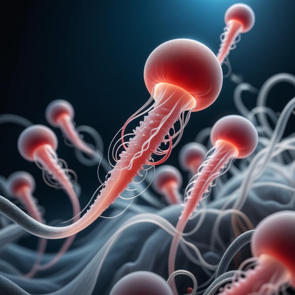  ultrarealistic representation of sperm hyperrealistic, full body, detailed clothing, highly detailed, cinematic lighting, stunningly beautiful, intricate, sharp focus, f/1. 8, 85mm, (centered image composition), (professionally color graded), ((bright soft diffused light)), volumetric fog, trending on instagram, trending on tumblr, HDR 4K, 8K