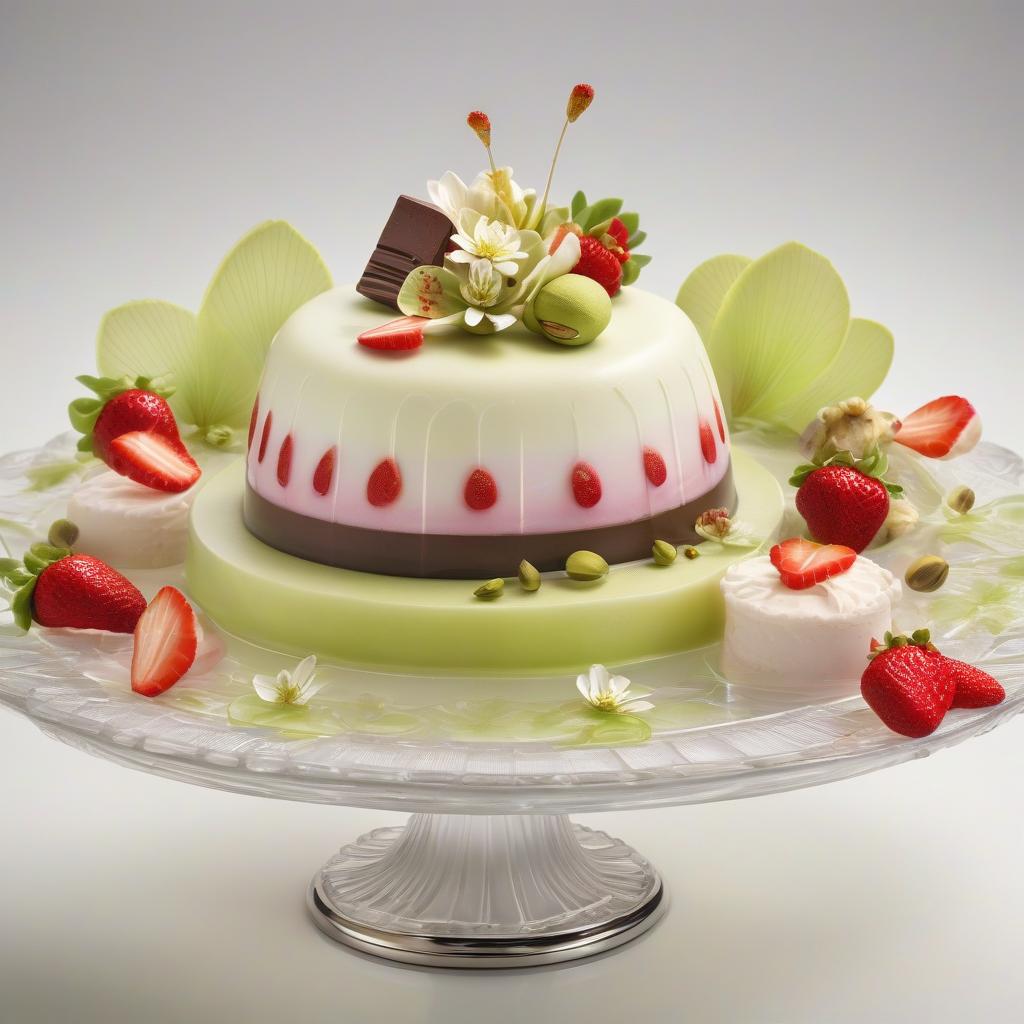  (a masterpiece digital composition, a competitive design of a cool wedding dessert:1.5). on a silver tray stands a grand cake made of vanilla ice cream in three colors: (pistachio, strawberry and chocolate:1.5). (lining of thin crispy wafers:1.3) fascinating. (small marzipan flowers look like real ones:1.2). i would like to try the most delicate varieties of high quality ice cream, turned into an intricate fantasy dessert. (an amazing and delightful sculpture made of transparent fruit ice) on top of the cake will appeal to gourmets of refined tastes. the lime scent is in the air. filigree painting with fine strokes, (indo saracenic style:1.6). a variant of the original serving. high detail, the finest elaboration of numerous details, modern