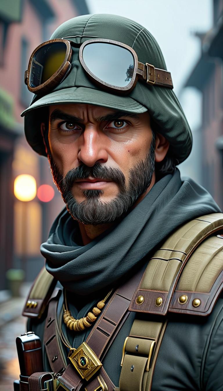  professional 3d model of call of duty ghost, gunfight . rendered with octane, the model is highly detailed,dramatic lighting. hyperrealistic, full body, detailed clothing, highly detailed, cinematic lighting, stunningly beautiful, intricate, sharp focus, f/1. 8, 85mm, (centered image composition), (professionally color graded), ((bright soft diffused light)), volumetric fog, trending on instagram, trending on tumblr, HDR 4K, 8K