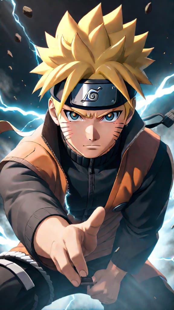  anime art: naruto mastering the rasengan, showcasing determination and resilience in his journey. hyperrealistic, full body, detailed clothing, highly detailed, cinematic lighting, stunningly beautiful, intricate, sharp focus, f/1. 8, 85mm, (centered image composition), (professionally color graded), ((bright soft diffused light)), volumetric fog, trending on instagram, trending on tumblr, HDR 4K, 8K