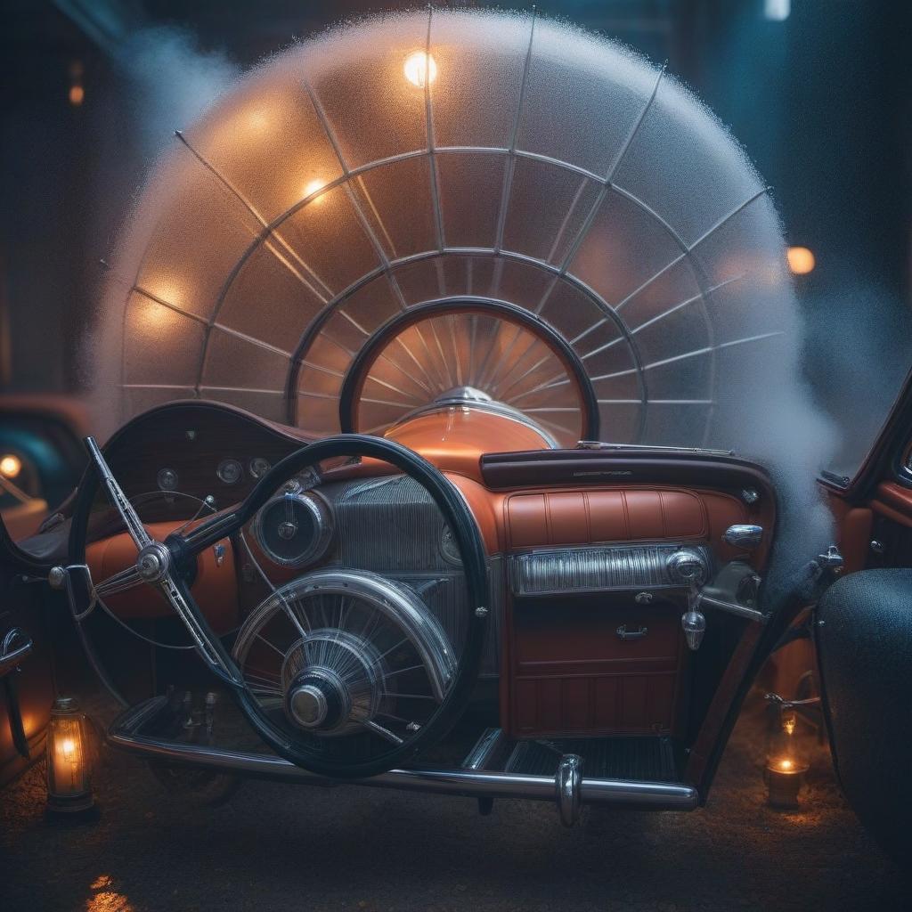  Beautiful retro car hyperrealistic, full body, detailed clothing, highly detailed, cinematic lighting, stunningly beautiful, intricate, sharp focus, f/1. 8, 85mm, (centered image composition), (professionally color graded), ((bright soft diffused light)), volumetric fog, trending on instagram, trending on tumblr, HDR 4K, 8K