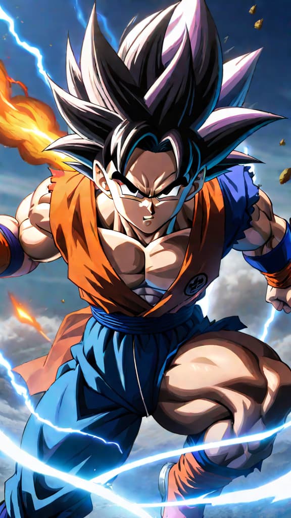  create an anime art of gohan achieving ultra instinct in dragon ball heroes. hyperrealistic, full body, detailed clothing, highly detailed, cinematic lighting, stunningly beautiful, intricate, sharp focus, f/1. 8, 85mm, (centered image composition), (professionally color graded), ((bright soft diffused light)), volumetric fog, trending on instagram, trending on tumblr, HDR 4K, 8K