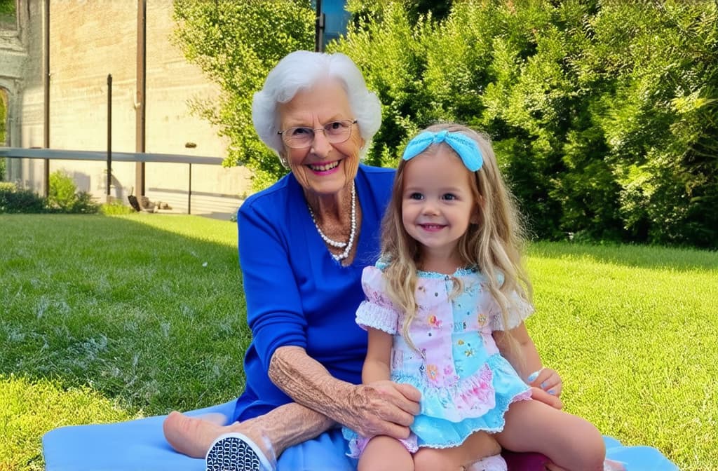  grandma with a girl photo ar 3:2 {prompt}, maximum details