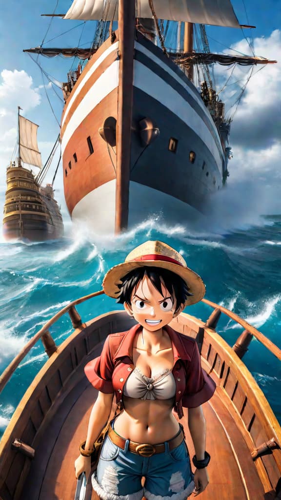  anime art: a cold, mechanical ship affecting the bond of luffy's crew on the going merry. hyperrealistic, full body, detailed clothing, highly detailed, cinematic lighting, stunningly beautiful, intricate, sharp focus, f/1. 8, 85mm, (centered image composition), (professionally color graded), ((bright soft diffused light)), volumetric fog, trending on instagram, trending on tumblr, HDR 4K, 8K