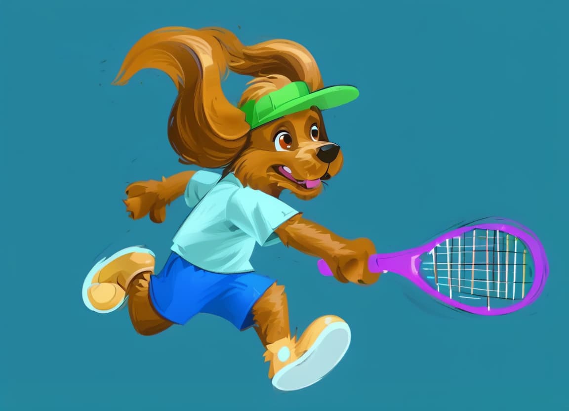  picture editing, character concept, cocker spaniel, tennis player, super detailing, high quality, disney style, masterpiece, painting, oil painting hyperrealistic, full body, detailed clothing, highly detailed, cinematic lighting, stunningly beautiful, intricate, sharp focus, f/1. 8, 85mm, (centered image composition), (professionally color graded), ((bright soft diffused light)), volumetric fog, trending on instagram, trending on tumblr, HDR 4K, 8K