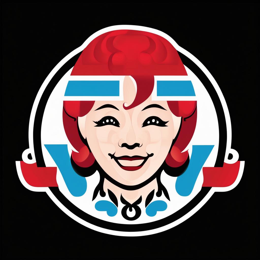  wendys logo in art noveau art style