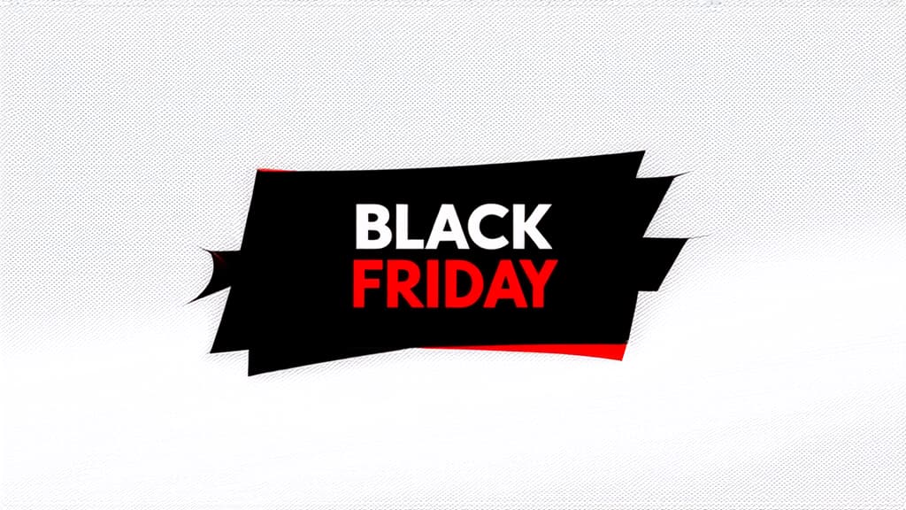  advertising style, stock photo, corporate branding style black friday advertising banner in black and red colors, minimalistic, copy space ar 16:9 . professional, clean, modern, product focused, commercial, eye catching, minimalist, business oriented, highly detailed