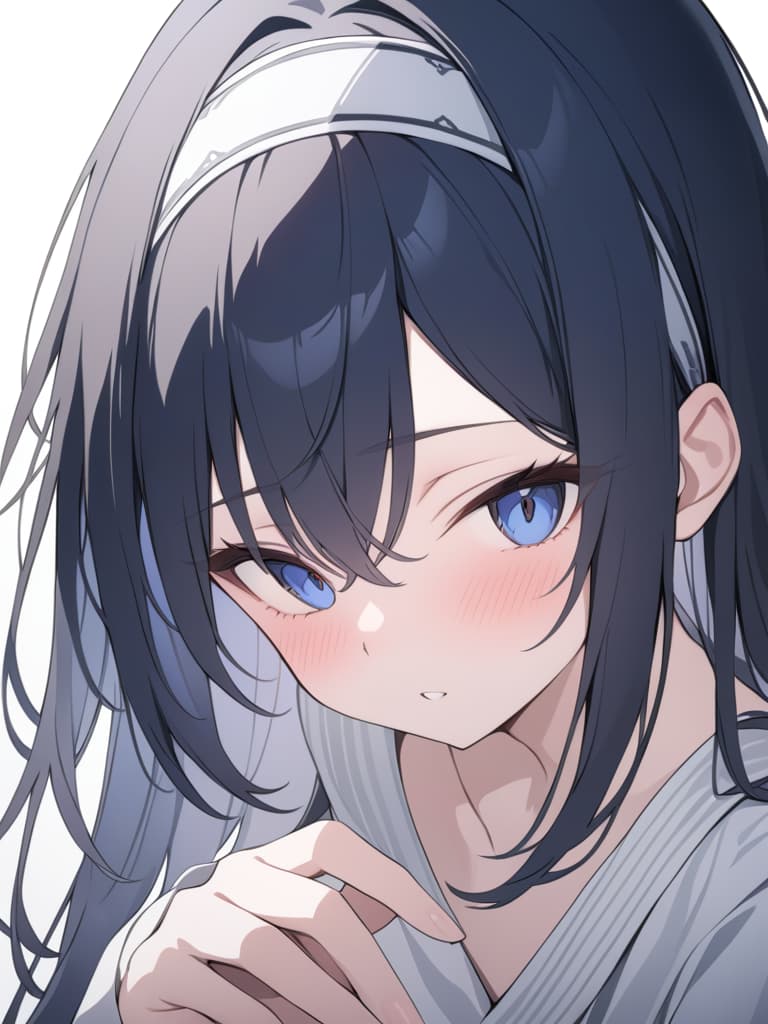  long black hair, piece, headband, masterpiece, best quality,8k,ultra detailed,high resolution,an extremely delicate and beautiful,hyper detail