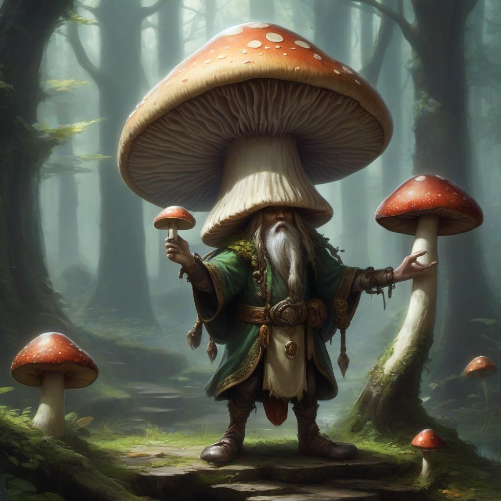  humanoid mushroom, druid, dnd, hkmagic