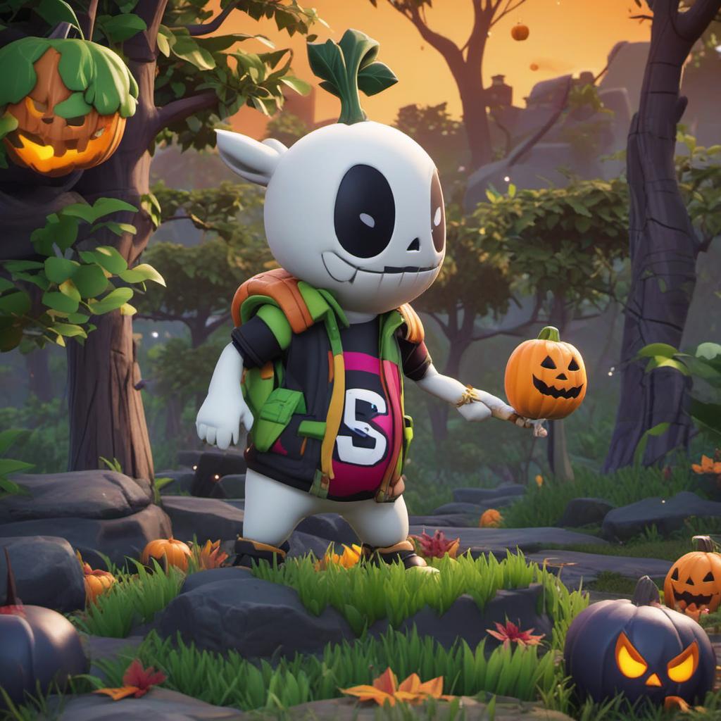  peely bone from fortnite trick or treating , profile image style