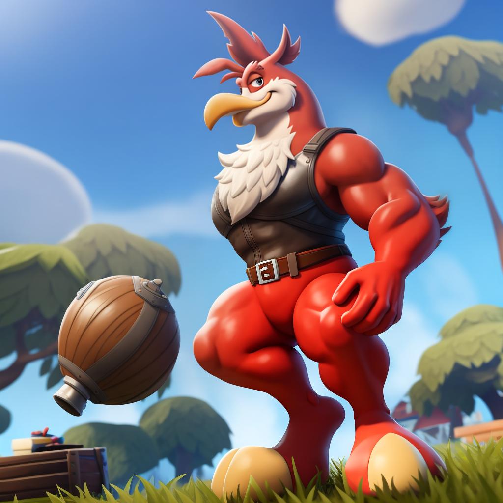  Foghorn leghorn (, Fortnite), full body, open eyes, masterpiece, 4k, fine details,