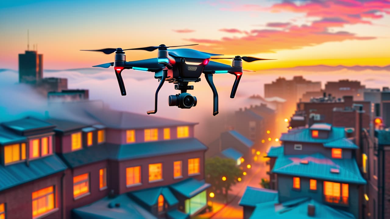  aerial view of a bustling cityscape with a drone capturing images above, surrounded by photographers and videographers in action, showcasing vibrant landscapes, diverse environments, and the excitement of modern technology in photography. hyperrealistic, full body, detailed clothing, highly detailed, cinematic lighting, stunningly beautiful, intricate, sharp focus, f/1. 8, 85mm, (centered image composition), (professionally color graded), ((bright soft diffused light)), volumetric fog, trending on instagram, trending on tumblr, HDR 4K, 8K