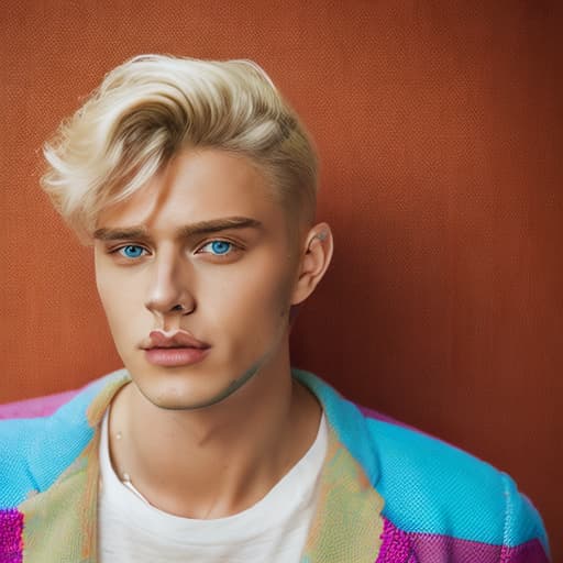 portrait+ style Russian LGBT queer TV actor blonde hunk dude face