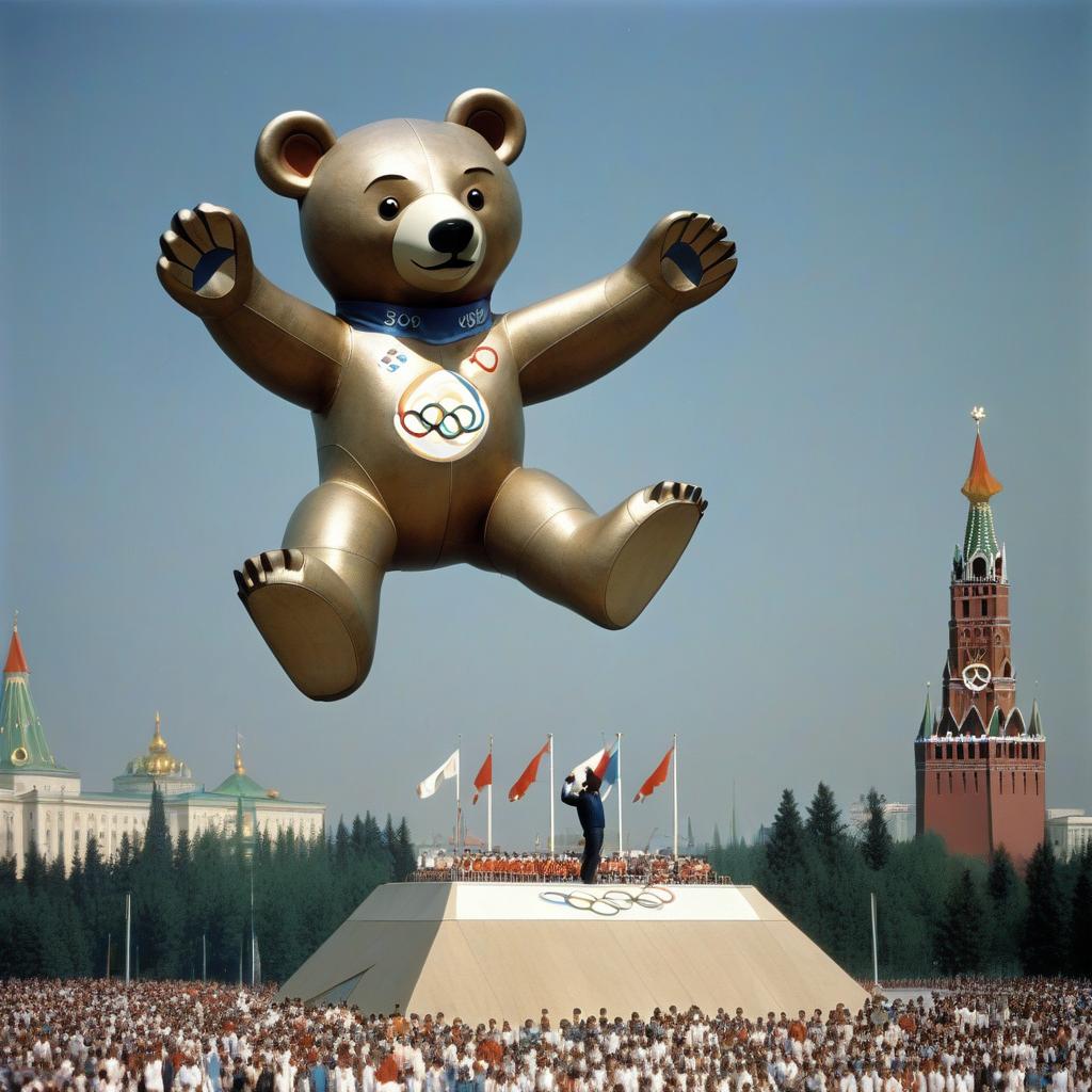  olympic bear that flew under moscow sky at the closing of the olympics 80