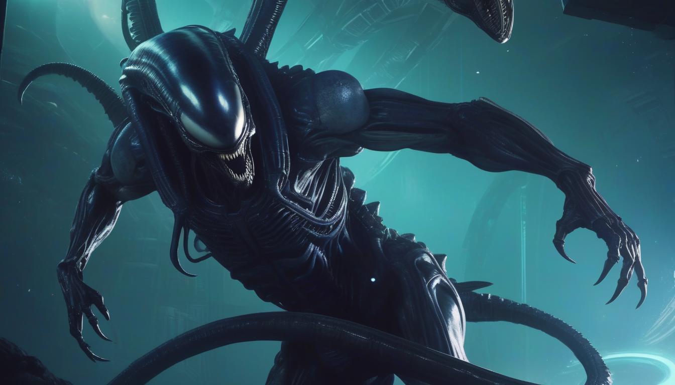  xenomorph, monster, space, realism, horror, bio, mechanics, ancient egypt