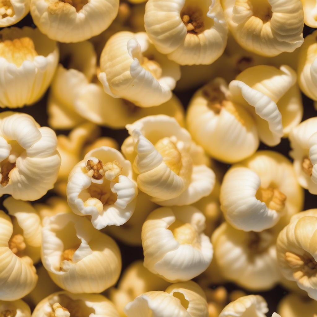  photograph, full frame of popped popcorn