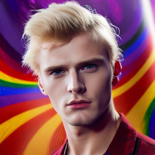 portrait+ style Russian LGBT queer TV actor blonde hunk dude face