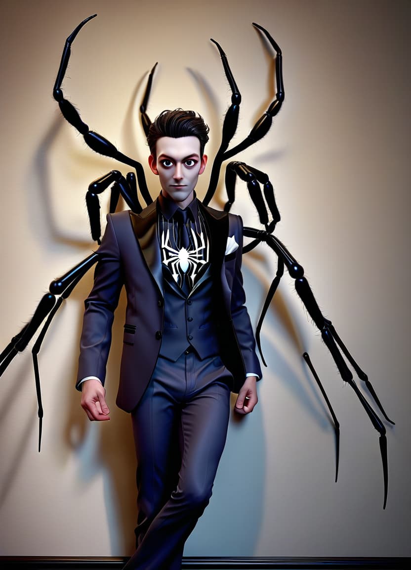  breathtaking make him a spider body instead of his legs . award winning, professional, highly detailed