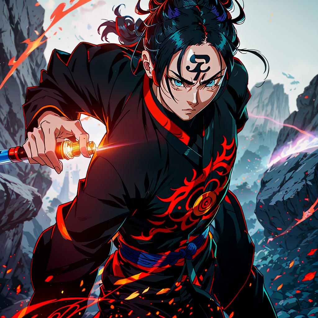  a young ninja with a determined expression, inspired by masashi kishimoto's art style, featuring bold lines, vibrant colors, and intricate details on the ninja costume. incorporate the iconic uzumaki symbol on the character's forehead and a dynamic pose showcasing their ninja skills. hyperrealistic, full body, detailed clothing, highly detailed, cinematic lighting, stunningly beautiful, intricate, sharp focus, f/1. 8, 85mm, (centered image composition), (professionally color graded), ((bright soft diffused light)), volumetric fog, trending on instagram, trending on tumblr, HDR 4K, 8K