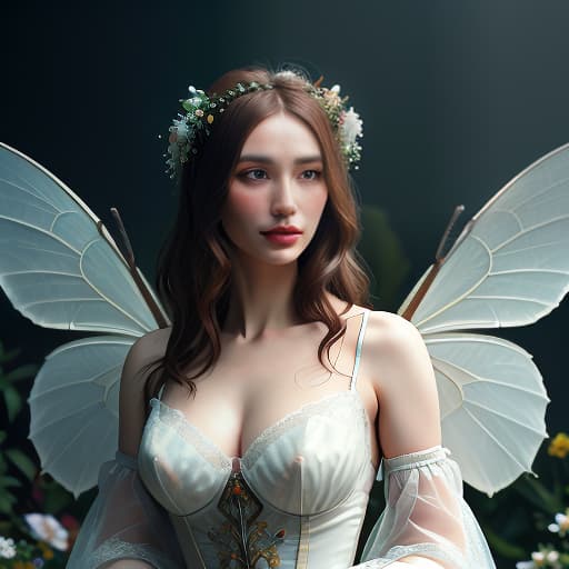  by Christy Lee Rogers Photo by Tina Barney, Photo by Marta Bevacqua Cinematic lighting Soft lighting Eerie atmosphere Floral fantasia, perfectly clear face, surrealism, beautiful guardian of the flowers, sitting on blossom, fairy, short flower hair, thin attractive body, huge dragonfly wings, perfect face, flower minidress, perfect hands, blooming garden, sharp focus, studio photo, intricate details, highly detailed, studio photo, intricate details, highly detailed, in the style of Leonardo Senas, Philippe de Champaigne. Shallow depth of field. Contax G2, hyper realistic, masterpiece, 32K HD resolution, exquisite hyper detail, ultra realistic high fashion photo shoot style, unreal engine, intricate details and features, masterpiece comforta hyperrealistic, full body, detailed clothing, highly detailed, cinematic lighting, stunningly beautiful, intricate, sharp focus, f/1. 8, 85mm, (centered image composition), (professionally color graded), ((bright soft diffused light)), volumetric fog, trending on instagram, trending on tumblr, HDR 4K, 8K