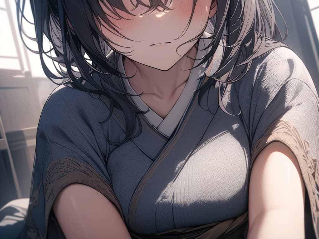  a young japanese woman with a plump bust with a little kimono, black hair, masterpiece, best quality,8k,ultra detailed,high resolution,an extremely delicate and beautiful,hyper detail