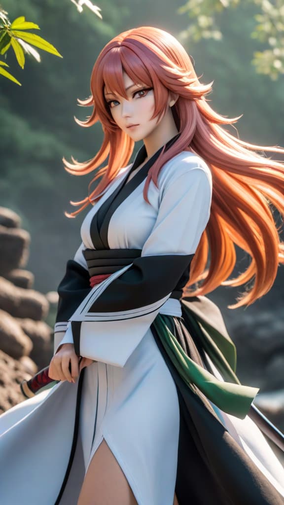  anime art: urahara's bankai kannonbiraki benihime aratame's versatility as a game changer in bleach. hyperrealistic, full body, detailed clothing, highly detailed, cinematic lighting, stunningly beautiful, intricate, sharp focus, f/1. 8, 85mm, (centered image composition), (professionally color graded), ((bright soft diffused light)), volumetric fog, trending on instagram, trending on tumblr, HDR 4K, 8K