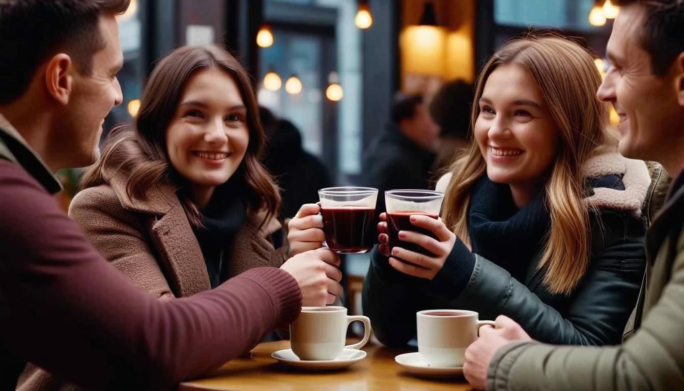  cinematic photo the girl holds the cup with the fingers of her left hand . 35mm photograph, film, bokeh, professional, 4k, highly detailed, perfect hands