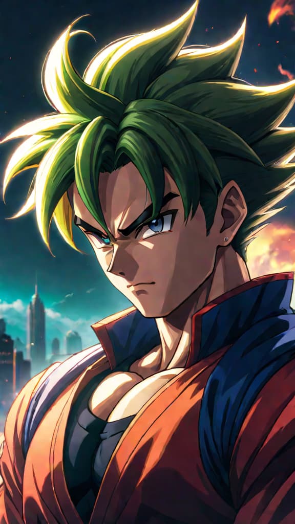  anime art: gohan reveals his identity as the great saiyaman in satan city. hyperrealistic, full body, detailed clothing, highly detailed, cinematic lighting, stunningly beautiful, intricate, sharp focus, f/1. 8, 85mm, (centered image composition), (professionally color graded), ((bright soft diffused light)), volumetric fog, trending on instagram, trending on tumblr, HDR 4K, 8K