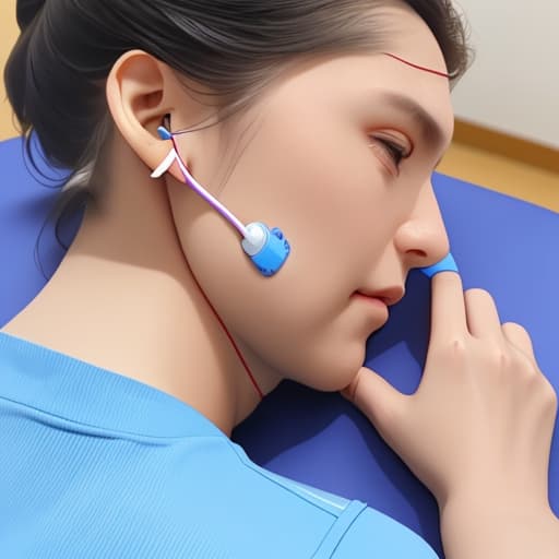  Wearable earring device used in physical therapy for patient to monitor their health while doing their activity