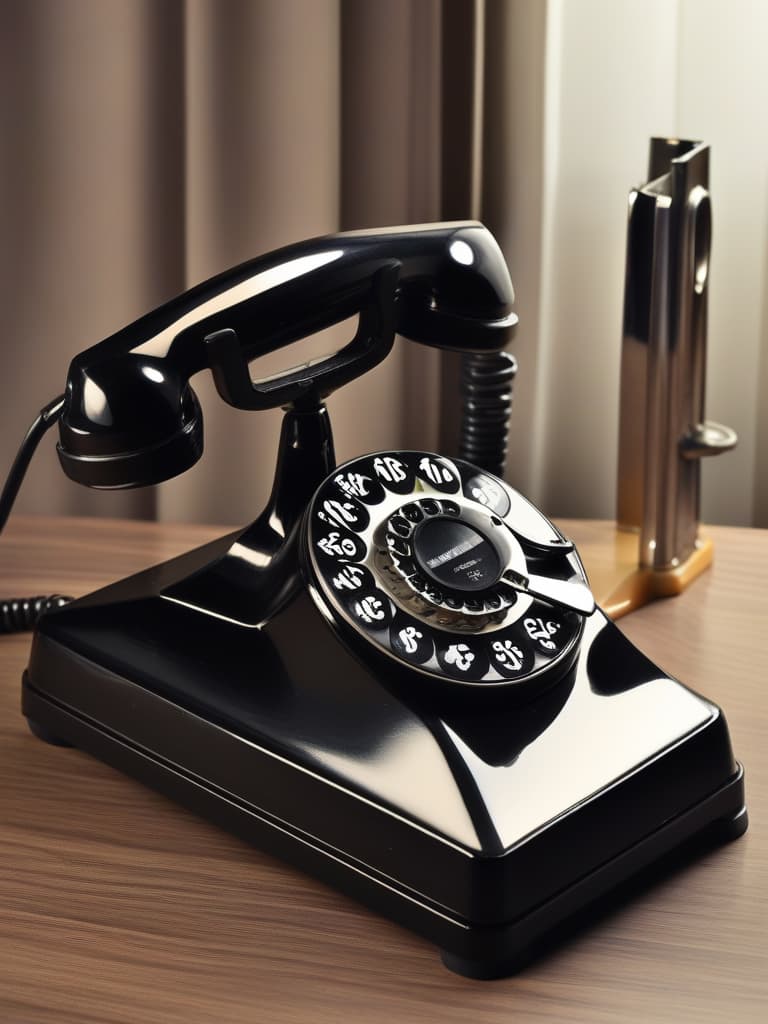  automatic desktop telephone,rotary dial phone,black phone,