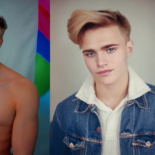 portrait+ style Russian LGBT queer twink blonde hunk dude face