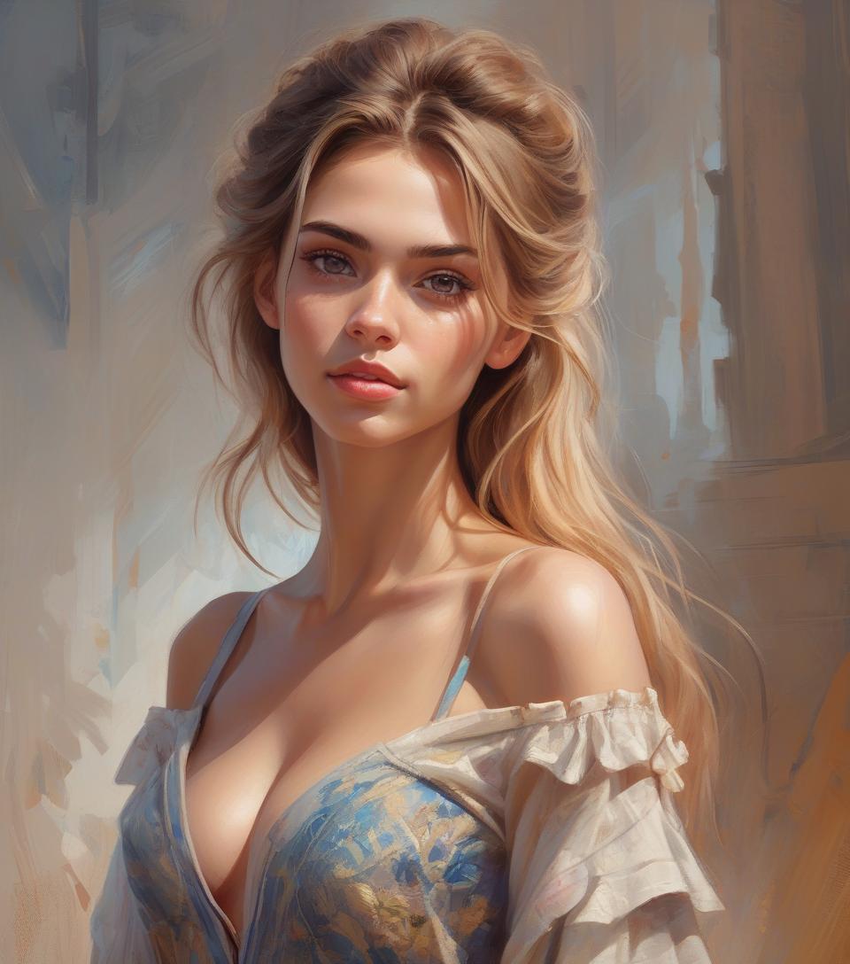  concept art an ultra hot gorgeous european woman. age 23. high quality, highly detailed, illustration, impasto, canvas, oil painting, fantasy, . digital artwork, illustrative, painterly, matte painting, highly detailed