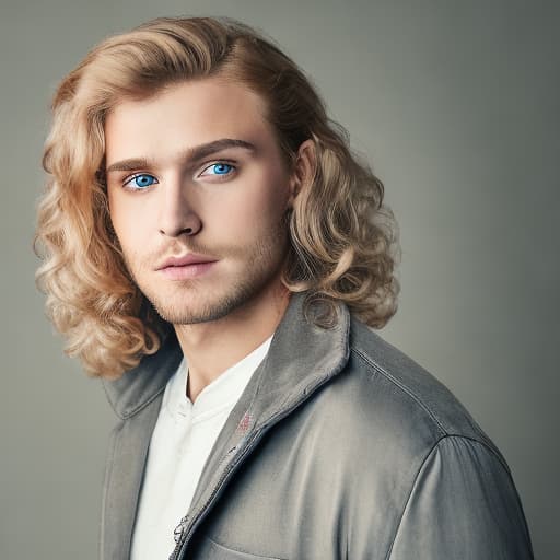 portrait+ style Russian LGBT queer YouTube personality blonde hunk dude face