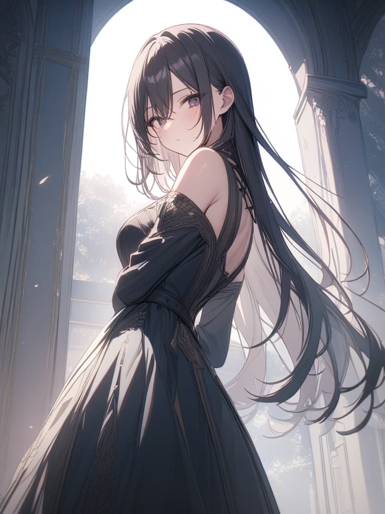  straight hair, long hair, beautiful sister, simple clothes, masterpiece, best quality,8k,ultra detailed,high resolution,an extremely delicate and beautiful,hyper detail