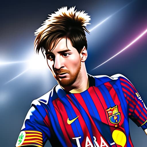  Lionel Messi in a number 7 Jersey