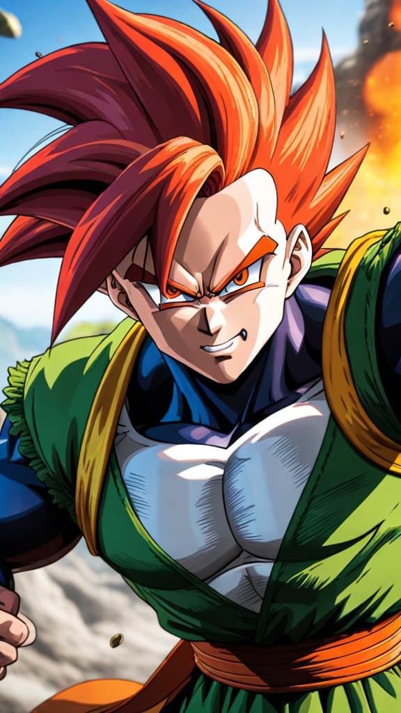  android 16 from dragon ball z, standing resolute, ready to fight, showcasing immense power and resilience, anime art hyperrealistic, full body, detailed clothing, highly detailed, cinematic lighting, stunningly beautiful, intricate, sharp focus, f/1. 8, 85mm, (centered image composition), (professionally color graded), ((bright soft diffused light)), volumetric fog, trending on instagram, trending on tumblr, HDR 4K, 8K