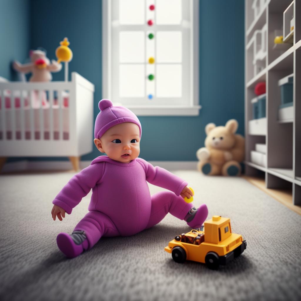  baby playing with toys hyperrealistic, full body, detailed clothing, highly detailed, cinematic lighting, stunningly beautiful, intricate, sharp focus, f/1. 8, 85mm, (centered image composition), (professionally color graded), ((bright soft diffused light)), volumetric fog, trending on instagram, trending on tumblr, HDR 4K, 8K