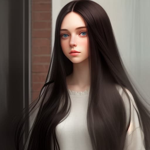  girl with long dark hair