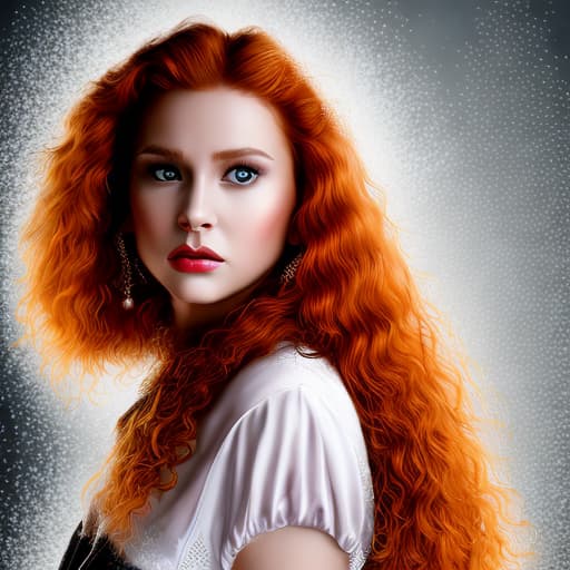 portrait+ style Russian LGBT queer TV actress ginger female face