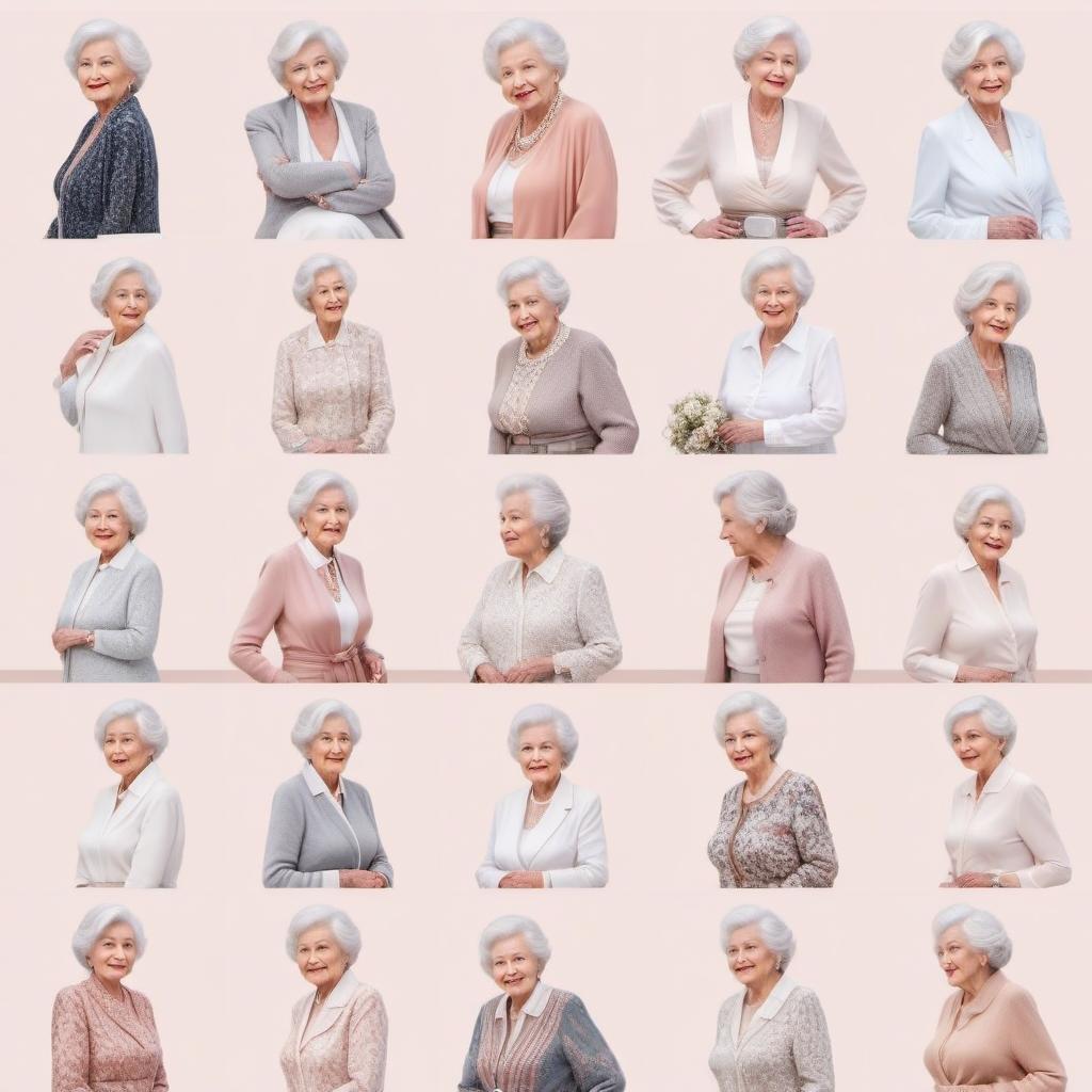  Beautiful portraits of old ladies hyperrealistic, full body, detailed clothing, highly detailed, cinematic lighting, stunningly beautiful, intricate, sharp focus, f/1. 8, 85mm, (centered image composition), (professionally color graded), ((bright soft diffused light)), volumetric fog, trending on instagram, trending on tumblr, HDR 4K, 8K