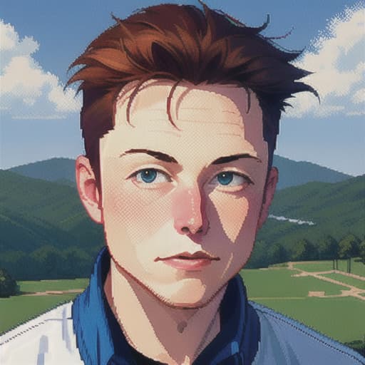  Pixel Art Elon Musk how it say : let's go