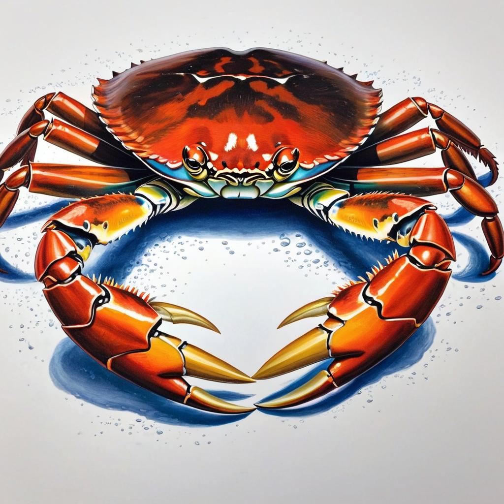  draw a great pacific crab, award winning, professional, highly detailed, masterpiece