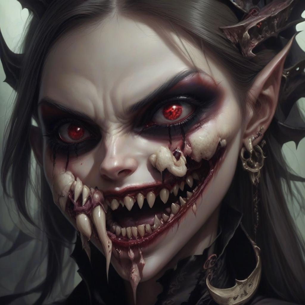  plague girl fantasy vampire teeth beautiful