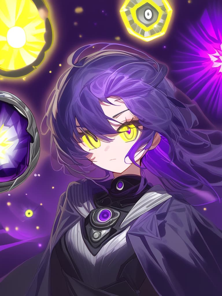  green hair,(((asymmetry hair:1.3))),(((mercury pupil:1.8))),(((amethyst moon:1.8)))