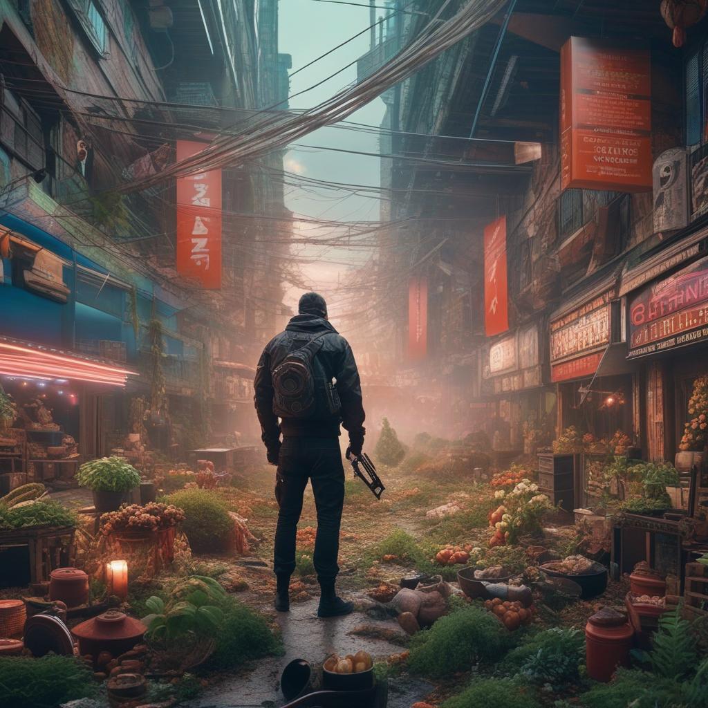  an epic album cover, splicor and aphex twin with a dystopian feel., ((anime)) hyperrealistic, full body, detailed clothing, highly detailed, cinematic lighting, stunningly beautiful, intricate, sharp focus, f/1. 8, 85mm, (centered image composition), (professionally color graded), ((bright soft diffused light)), volumetric fog, trending on instagram, trending on tumblr, HDR 4K, 8K