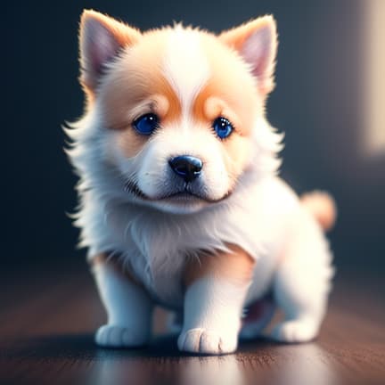  two puppies hyperrealistic, full body, detailed clothing, highly detailed, cinematic lighting, stunningly beautiful, intricate, sharp focus, f/1. 8, 85mm, (centered image composition), (professionally color graded), ((bright soft diffused light)), volumetric fog, trending on instagram, trending on tumblr, HDR 4K, 8K